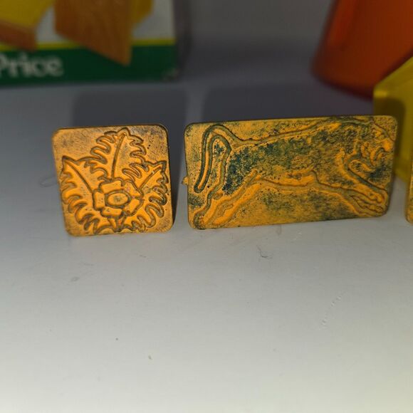 Vintage Fisher Price Creative Stamper Caddy Jungle Scenes #746 1980s Craft Set - Picture 5 of 16